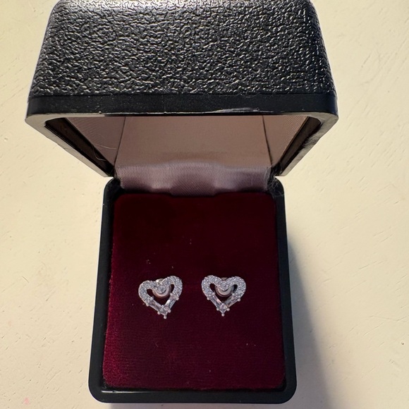 Jewelry - NEW Heart Shaped Sterling Silver Stud Earrings
